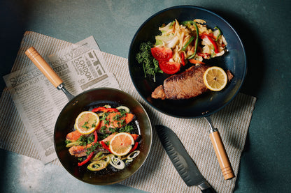 Nano-embossed iron pan