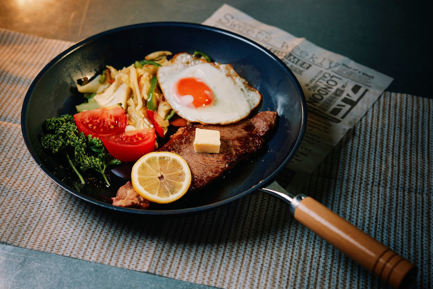 Nano-embossed iron pan